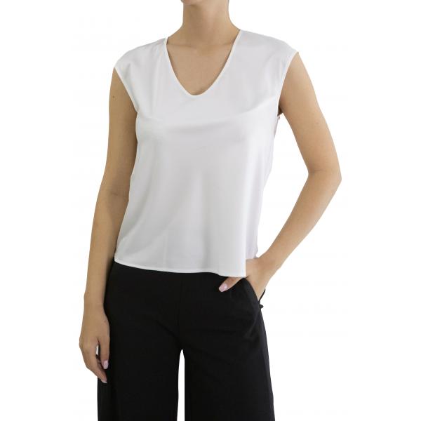 Top monocolour con scollo a U Imperial